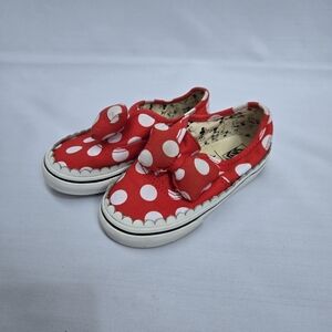 Vans X Disney Minnie Mouse Red and White Polka Dot Kids Sneakers Kids 8